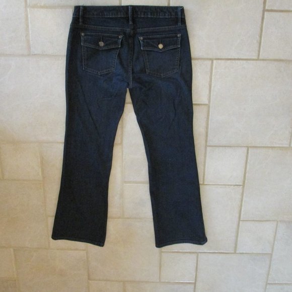 BANANA REPUBLIC WOMEN'S SIZE 4 S JEANS DARK BLUE DENIM MID RISE BOOT CUT - Picture 6 of 10